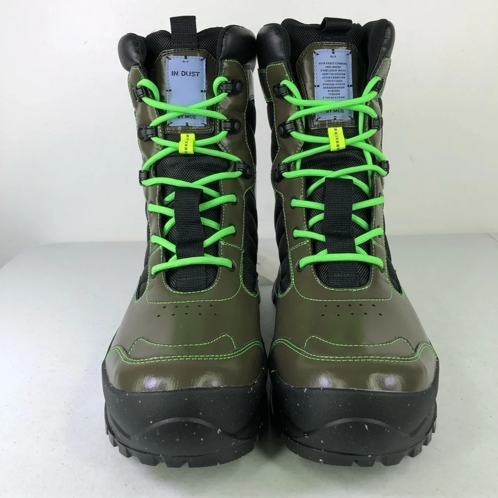 ALEXANDER Mcqueen Men’s MCQ Khaki & Green In-8 Tactical Boots $550